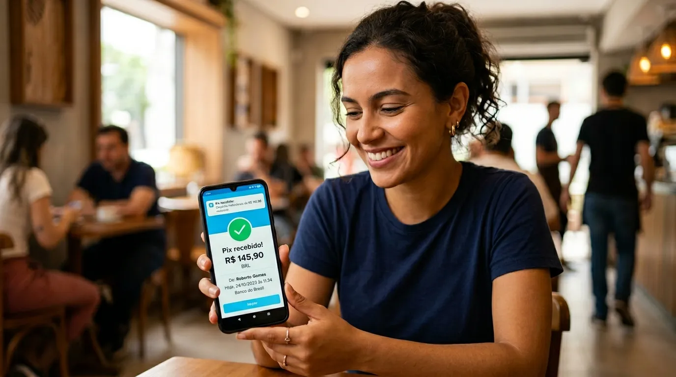 Link de pagamento Mercado Pago com confirmação instantânea via Pix.