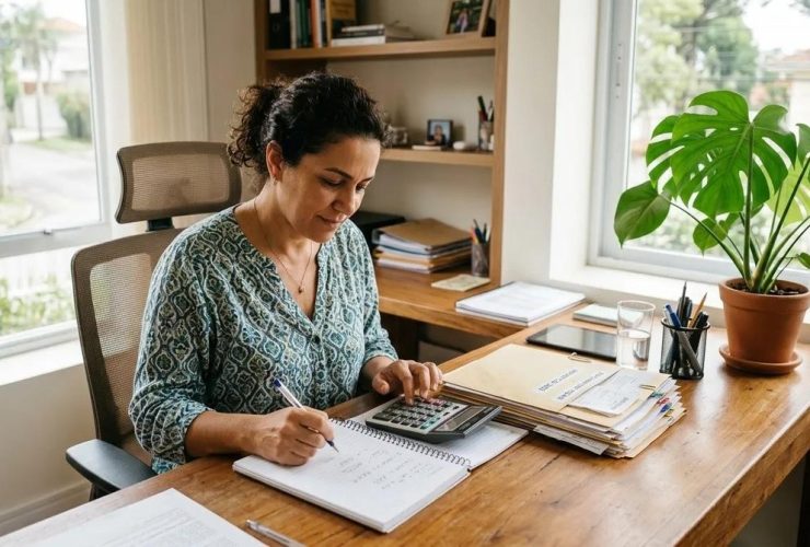 mulher calcula a alíquota do Simples Nacional para empresas