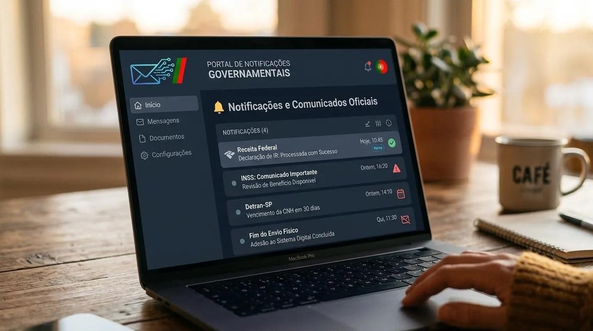 Sistema de Domicílio Eletrônico Trabalhista para MEI na tela do computador