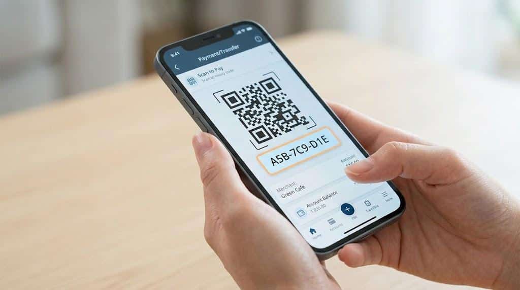 Codigo Pix e Qr Code na tela do celular