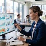 Pessoa analisando gráficos de indicadores financeiros em uma planilha no computador